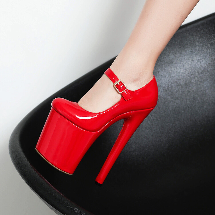 Women's High Heel Single Shoes - Pointed Toe Ankle Strap Pumps